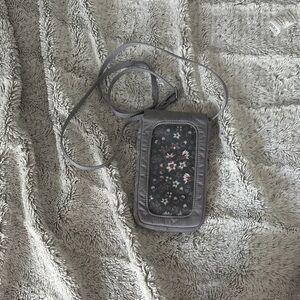 Vera Bradley Gray Floral Crossbody Bag